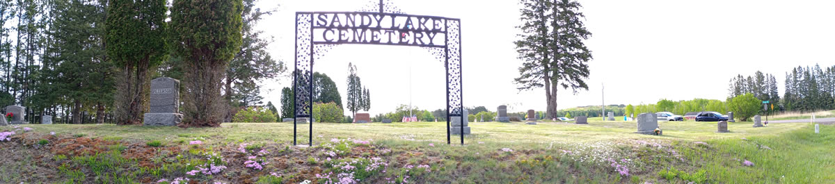 Photo of the front of the Sandy Lake Cemetery