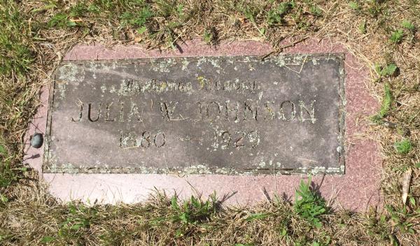  Julia Wilhelmina Johnson (Frisk) Marker Image